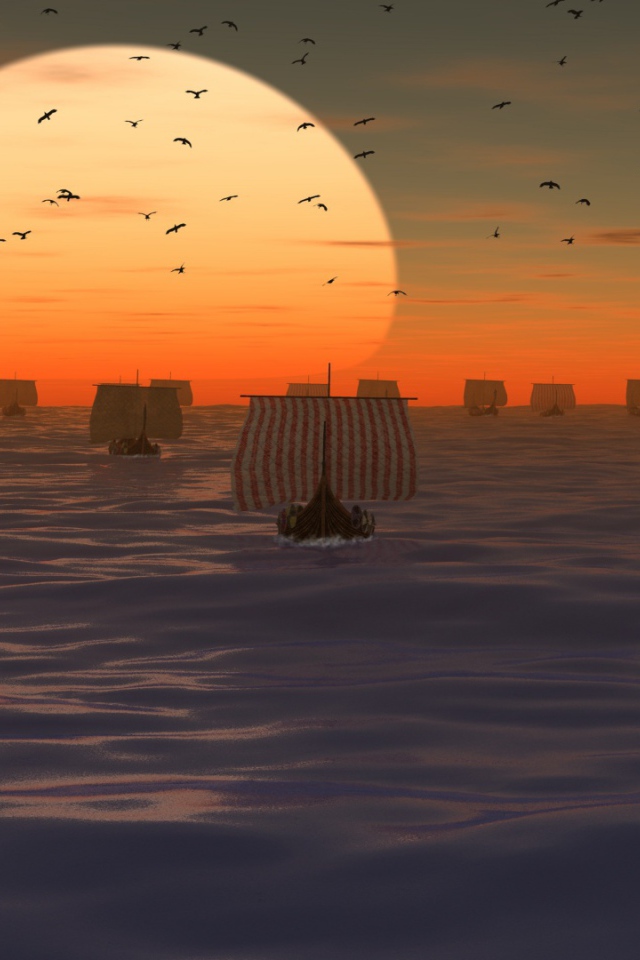 Армада кораблей викингов