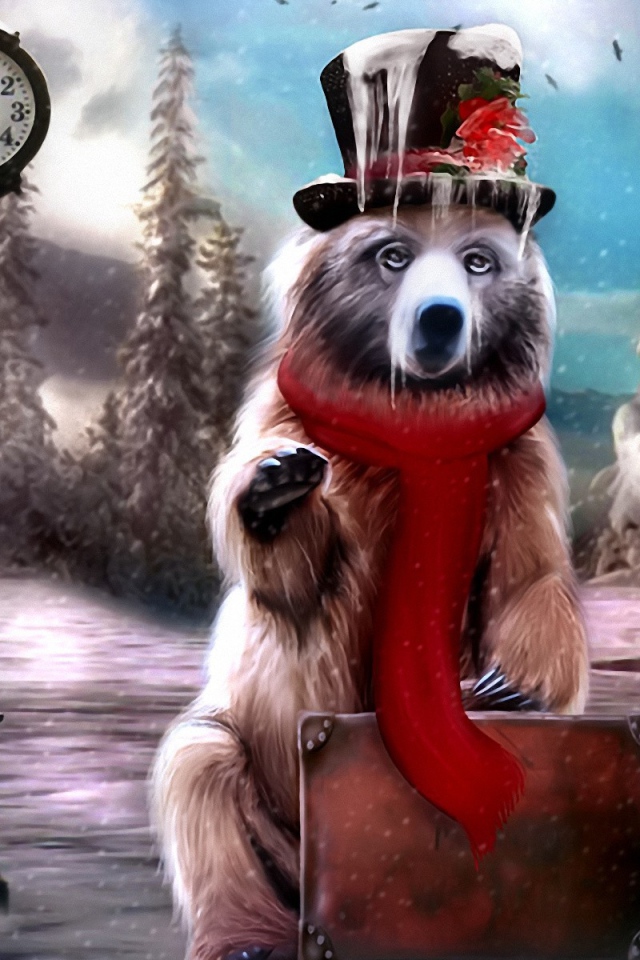 Медведь с чемоданом