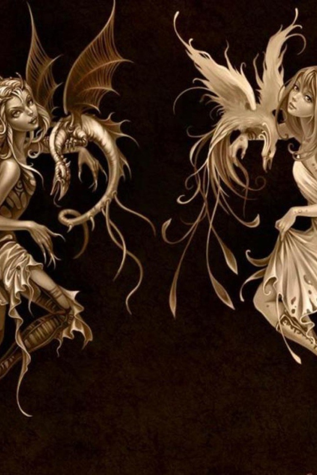 Черный и белый ангелы