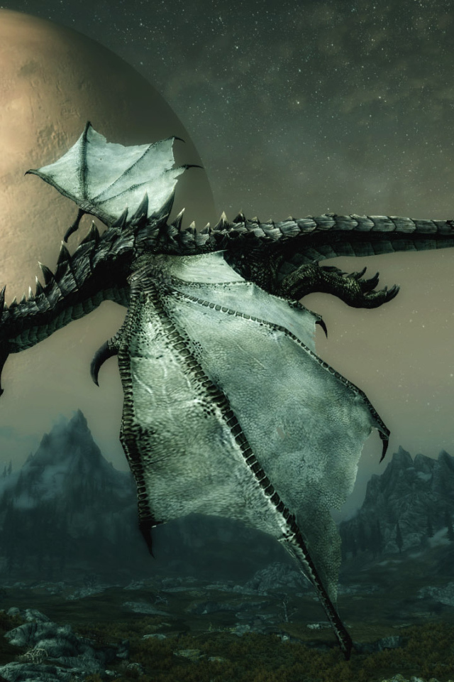 Дракон летит над землей