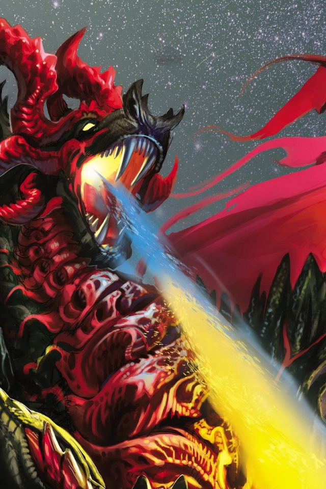 Дракон изрыгает пламя