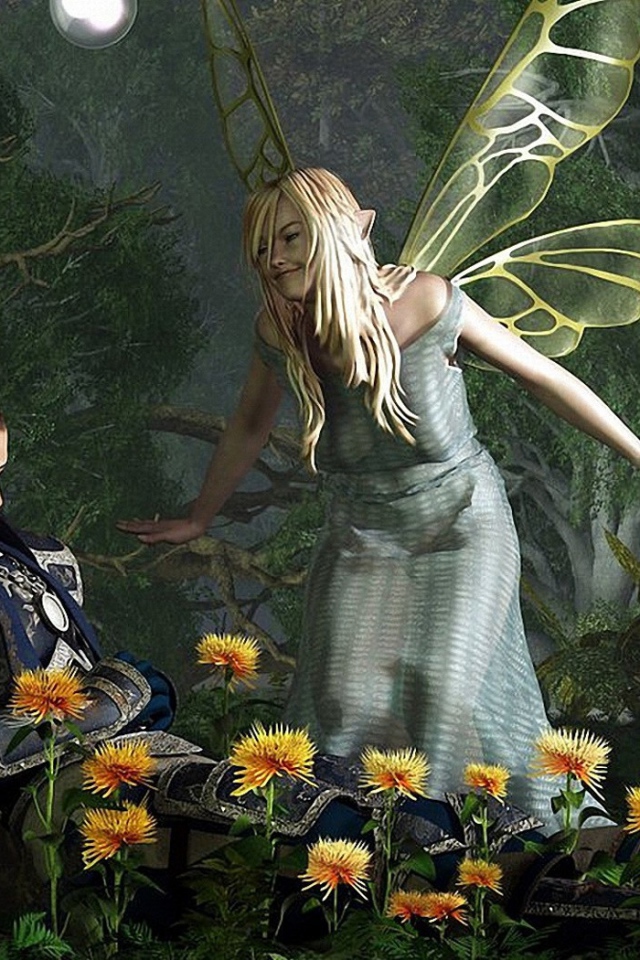 Фея около спящего человека