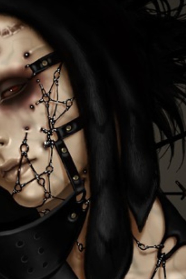 Фантастический пирсинг на лице