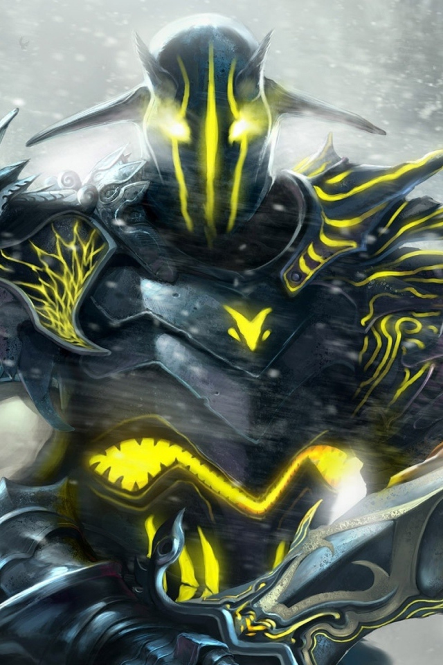 Огненный воин с мечом