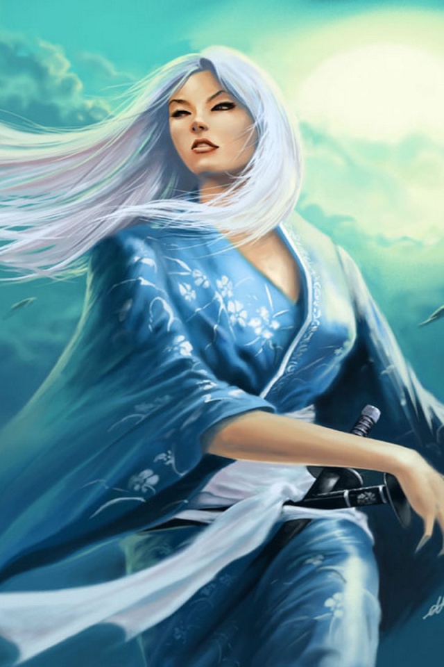 Богиня с белыми волосами