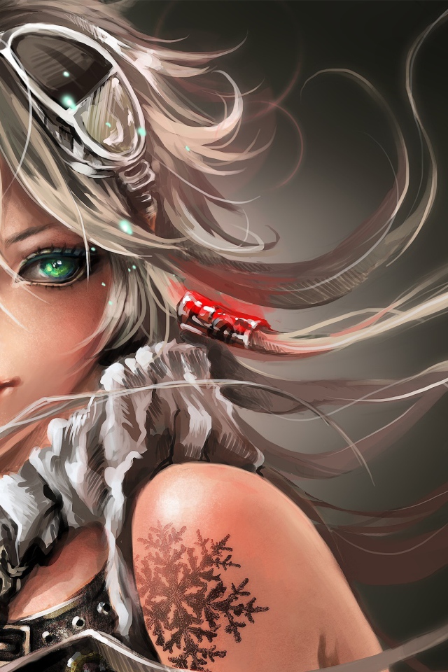 Зеленоглазая девушка вампир