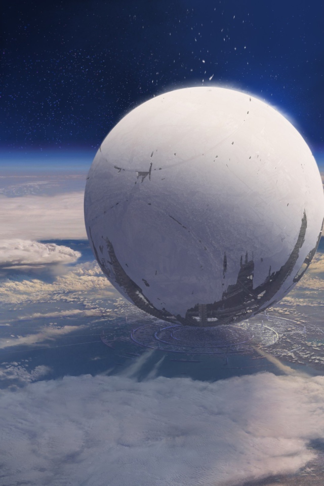 Огромный шар на планете