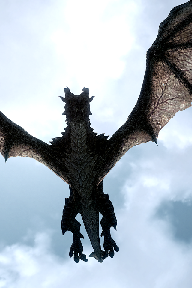 В облаках летит дракон