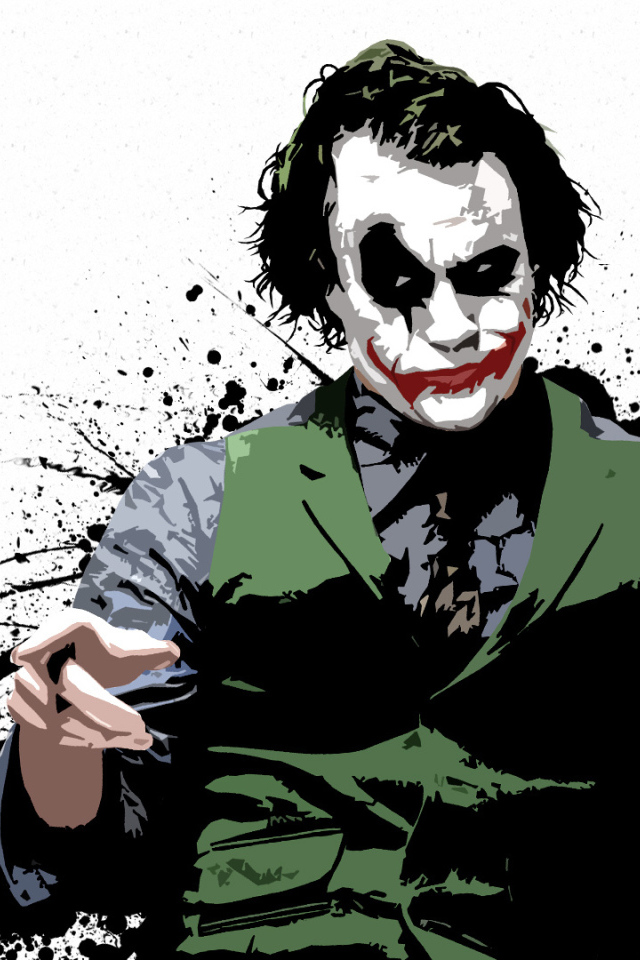 Джокер показывает пальцем