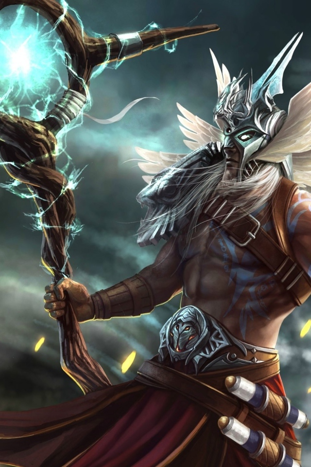 Волшебный жезл в руке колдуна