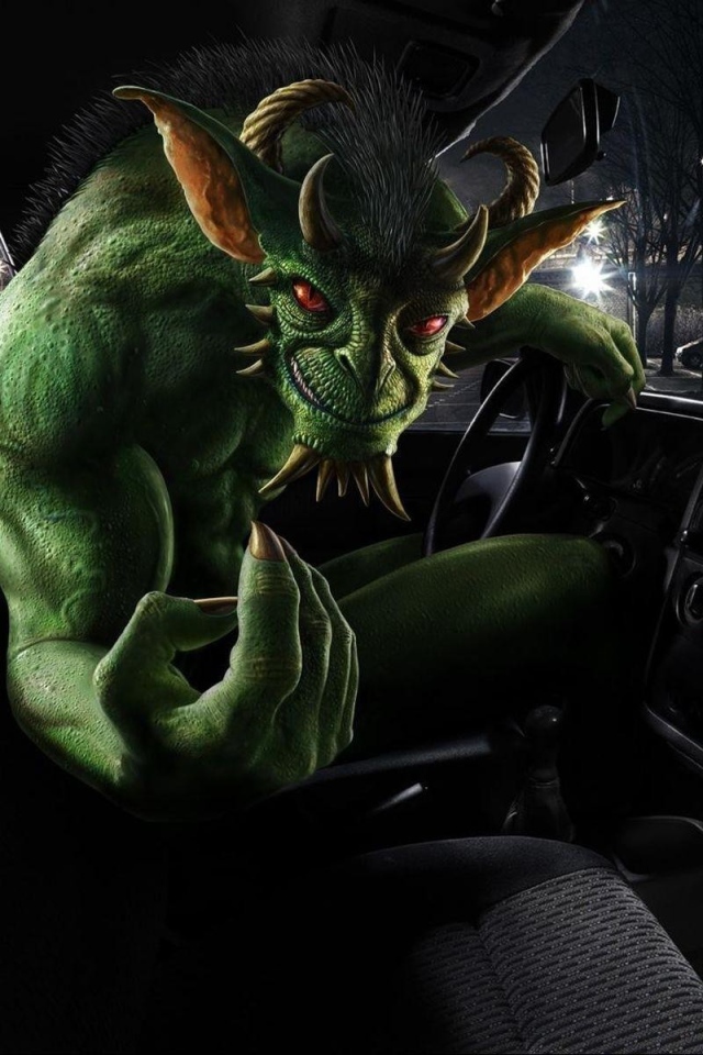 Монстр в автомобиле