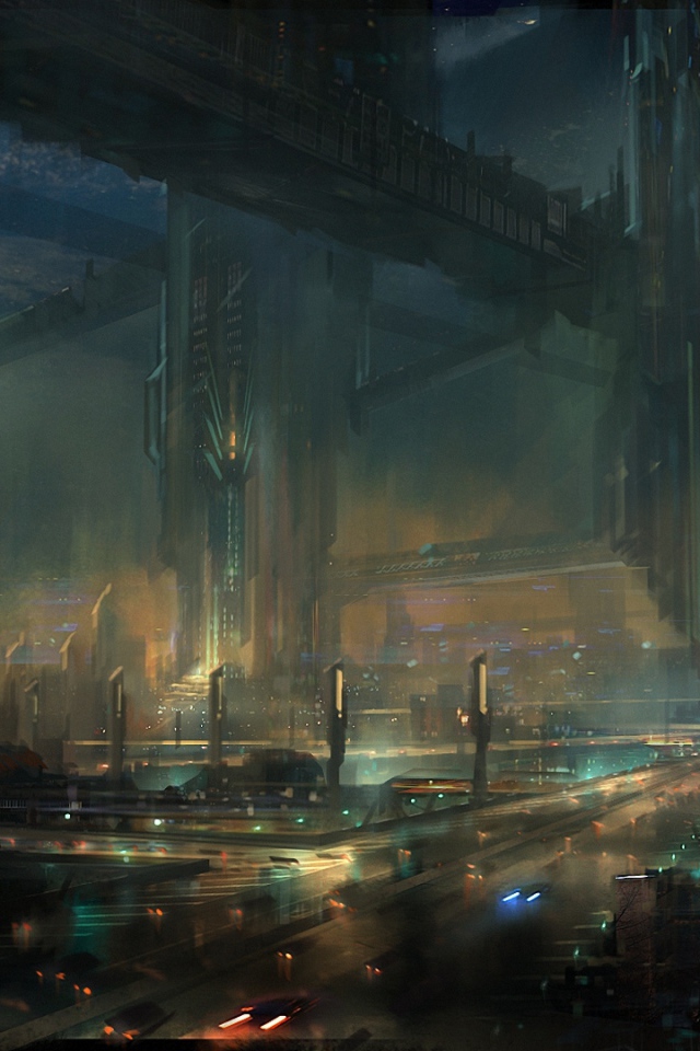 Ночные огни большого города