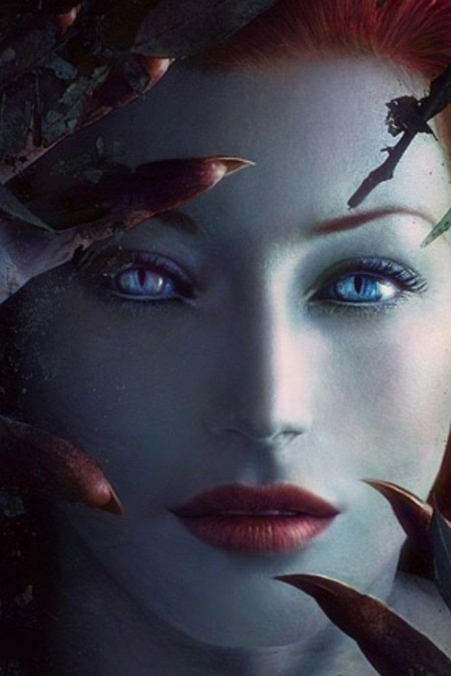 Рыжеволосая девушка вампир