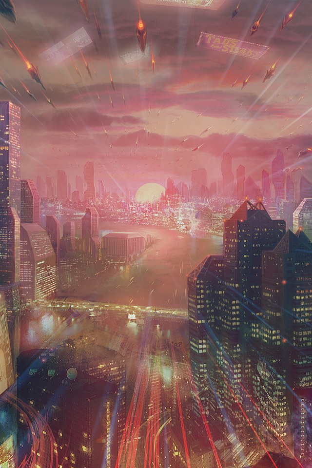 Ракеты летят в город