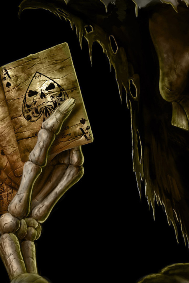 Скелет с картами