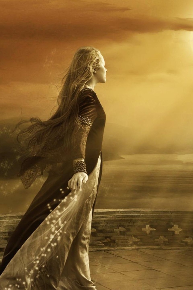 Девушка в лучах солнца