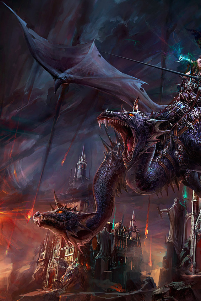 Девушка на двухголовом драконе