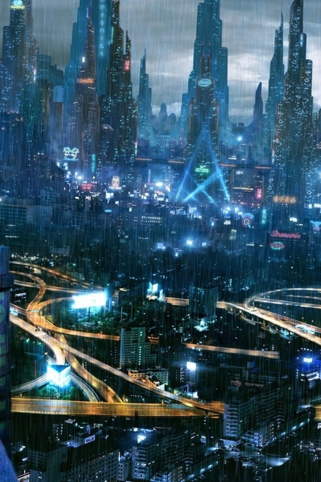 Неоновые огни города