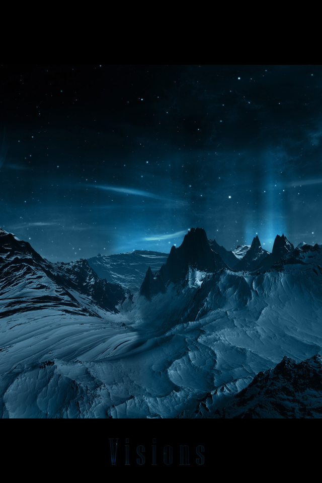 Планета и звездное небо