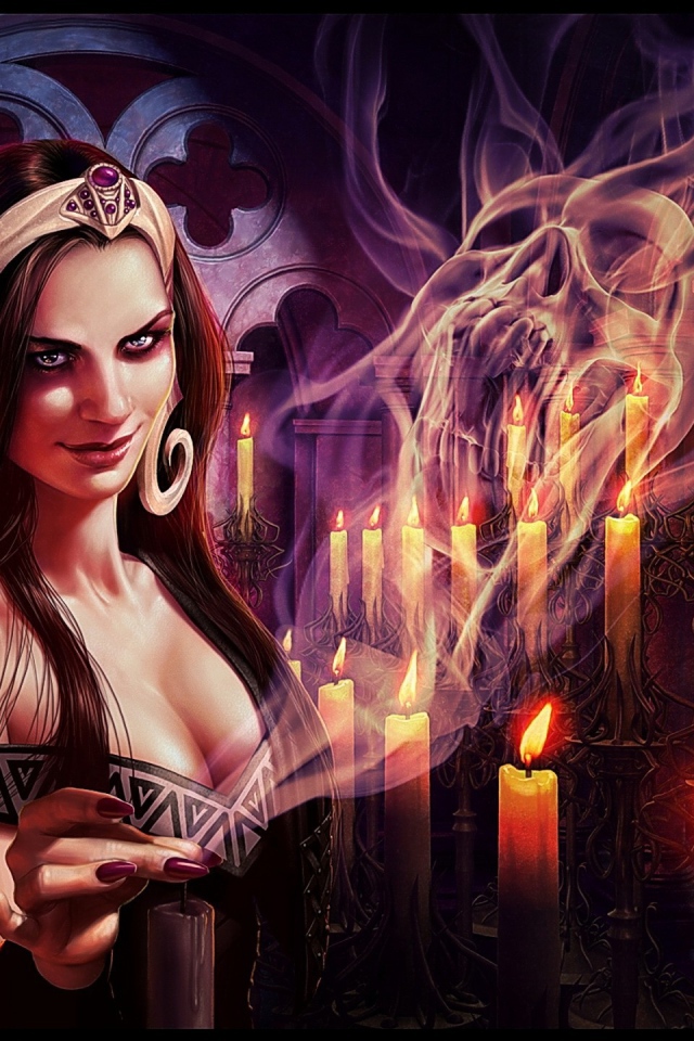 Колдунья со свечами