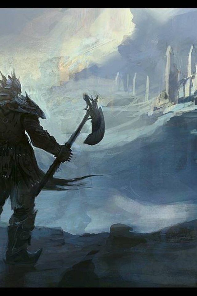 Викинг перед крепостью