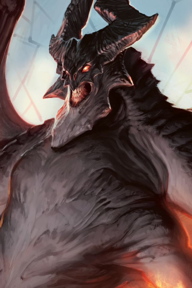 Крылатый монстр с когтями