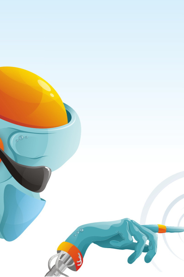 Желто синий робот