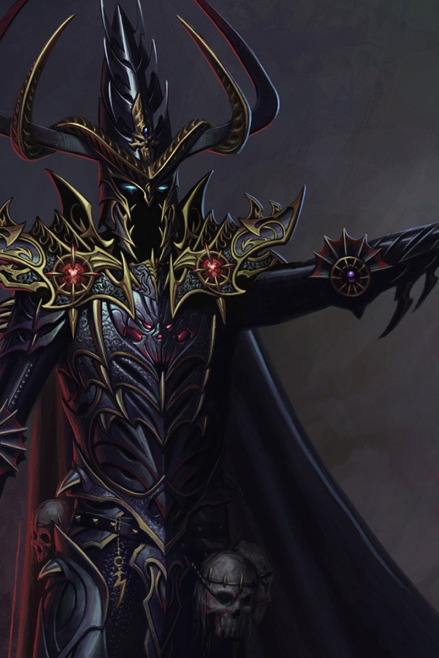 Чудовище в доспехах с черепом