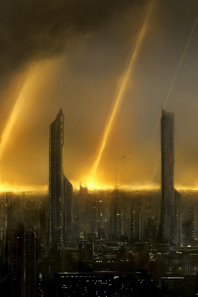 На город падают метеориты