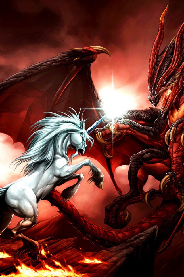 Дракон и сказочная лошадь