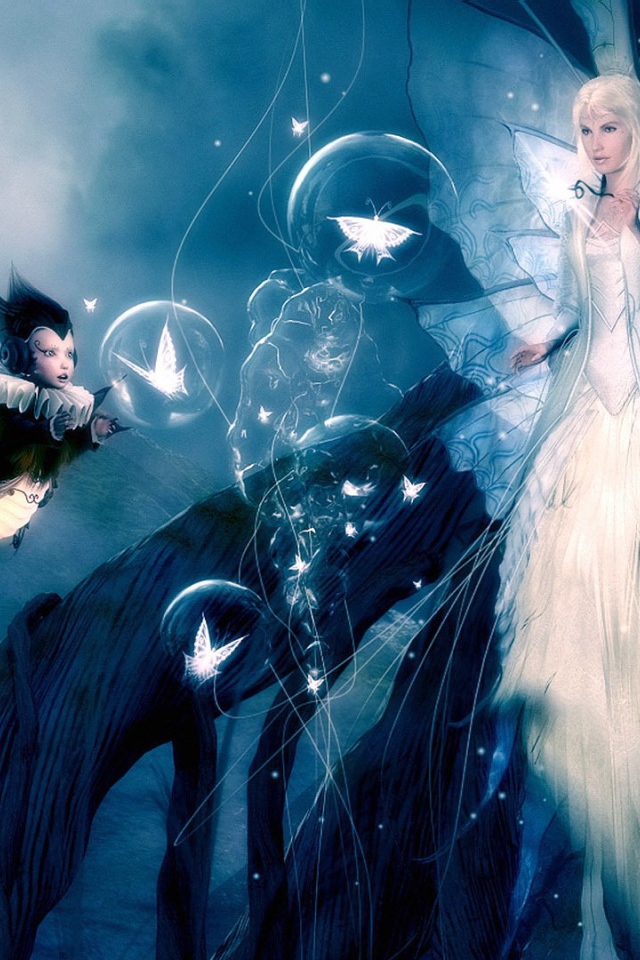 Фея и мыльные пузыри