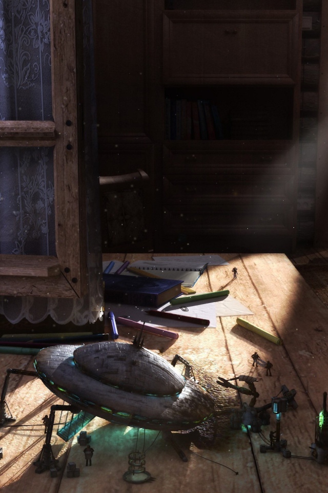 Летающая тарелка на столе