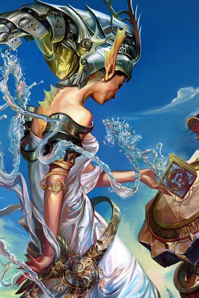 Русалка и рыбы