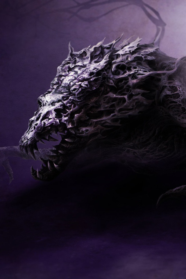 Человек и огромное чудовище