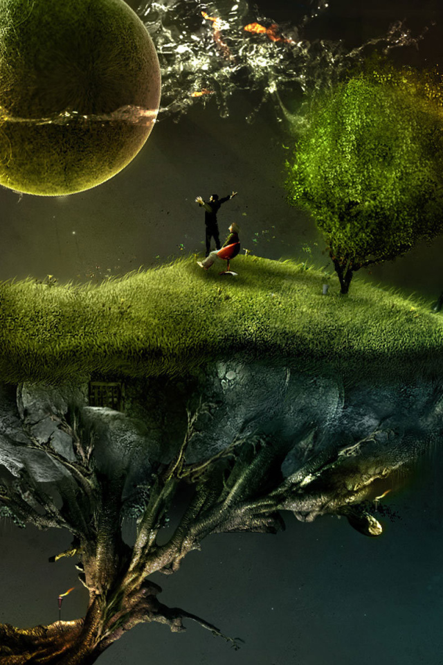 Люди на летающем острове