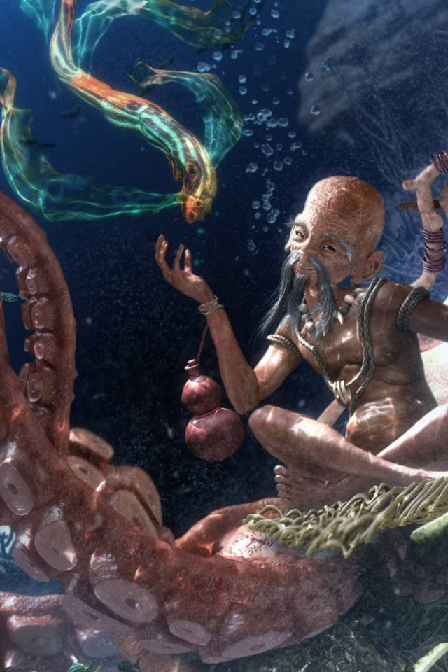 Человек под водой