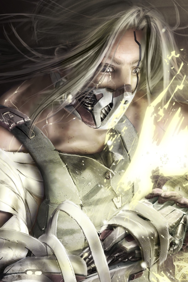 Человек со светящимися руками