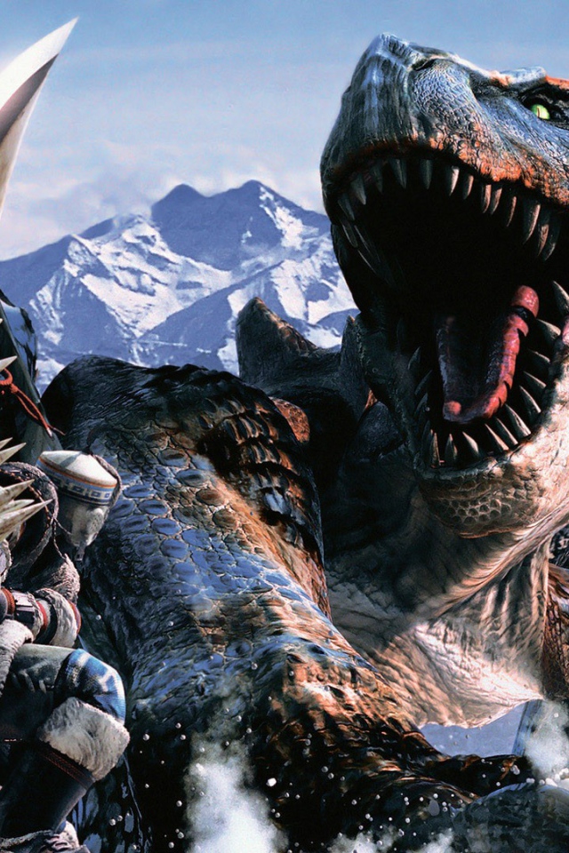 Битва с драконом в горах