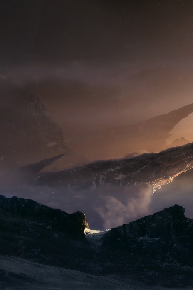 Пейзаж фантастической планеты