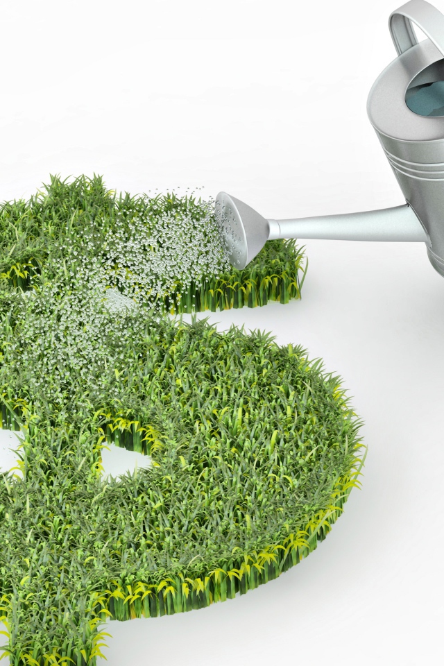 Зеленый знак доллара