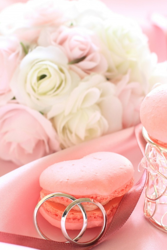 Pink cookies for wedding