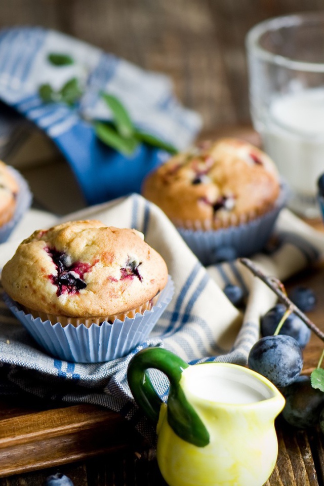 The blueberry muffins