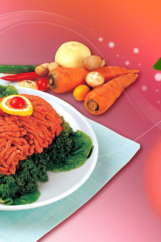 Фарш и овощи