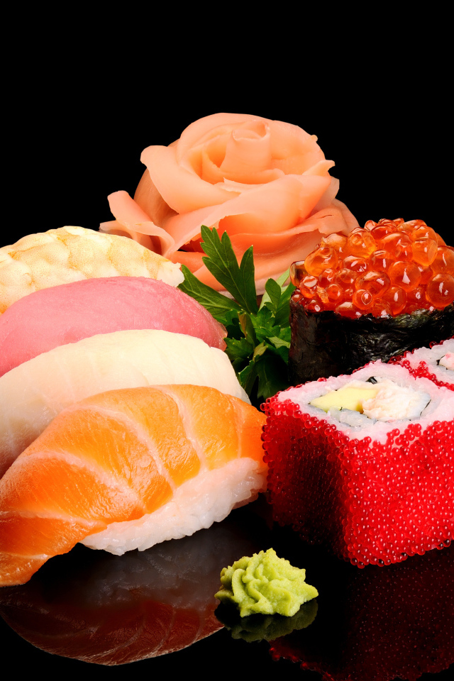 Морепродукты с васаби