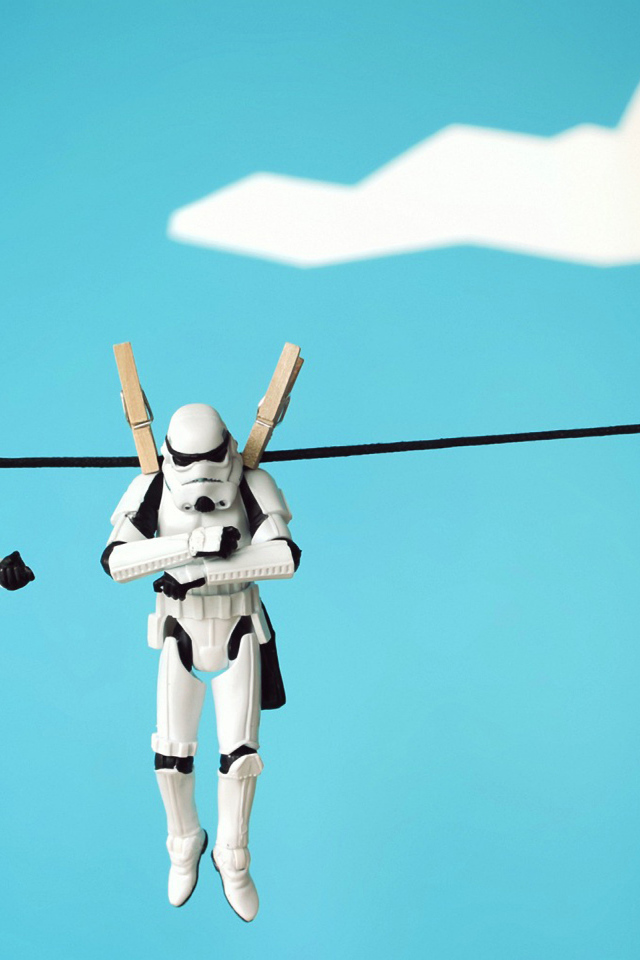 Роботы сохнут на веревке