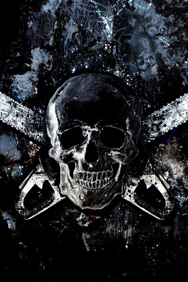 Череп и две бензопилы