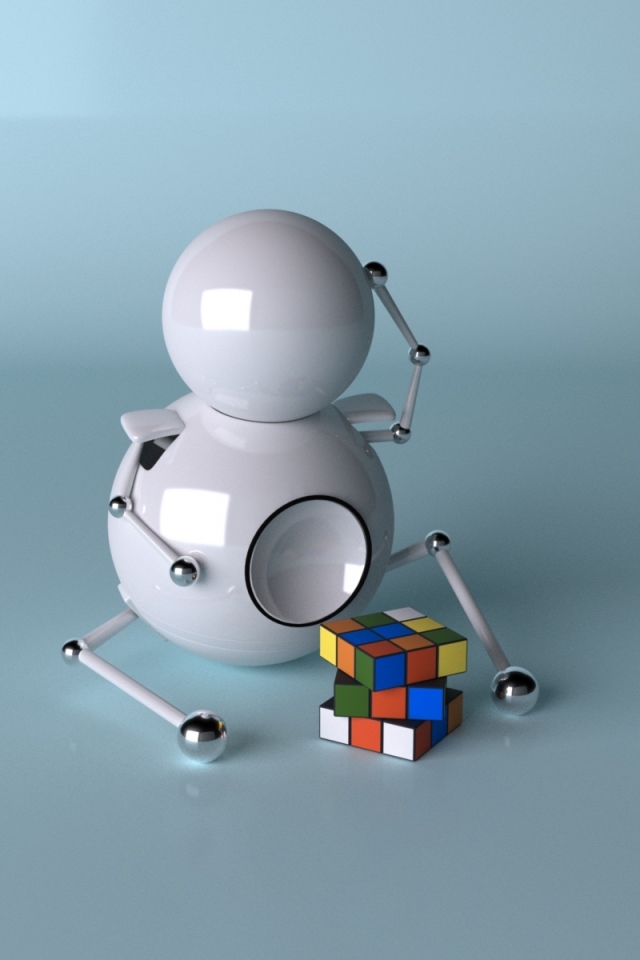 Робот и кубик рубика
