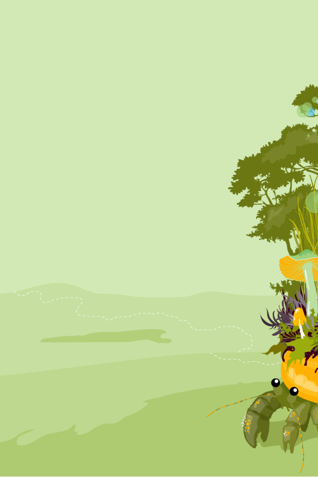 Растительность на крабе