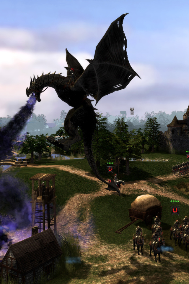 Дракон атакует в игре Игры престолов