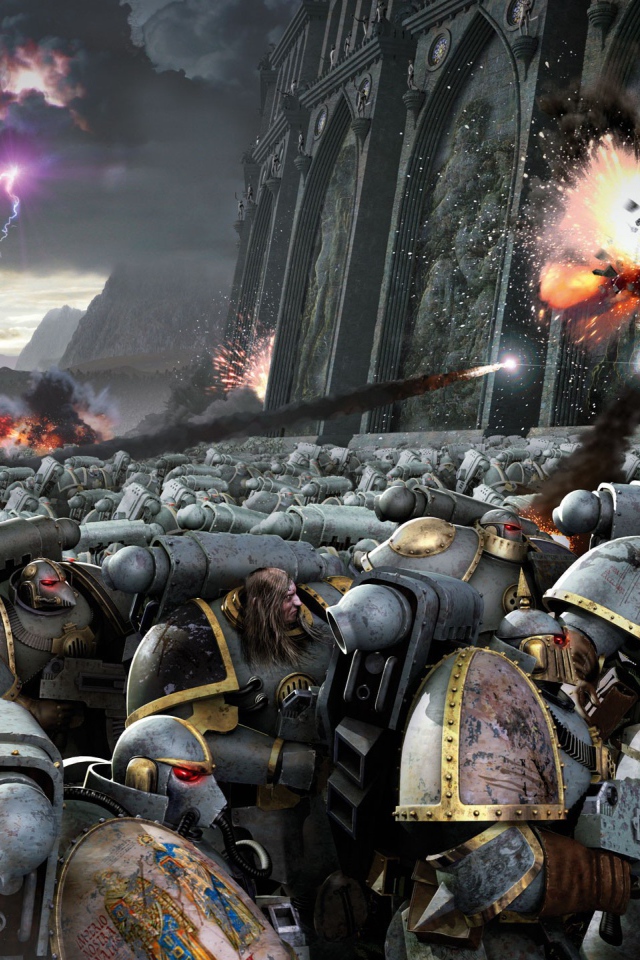 Воины атакуют крепость